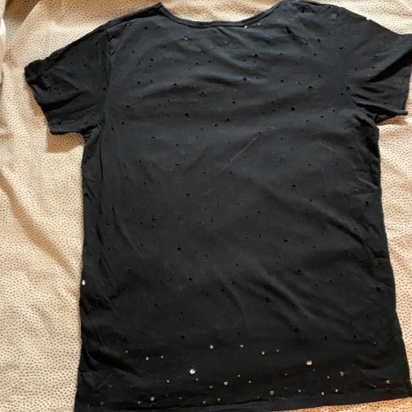 Articles of Society Pocket T-Shirt Punk Goth Hole Shirt M - Picture 4 of 4